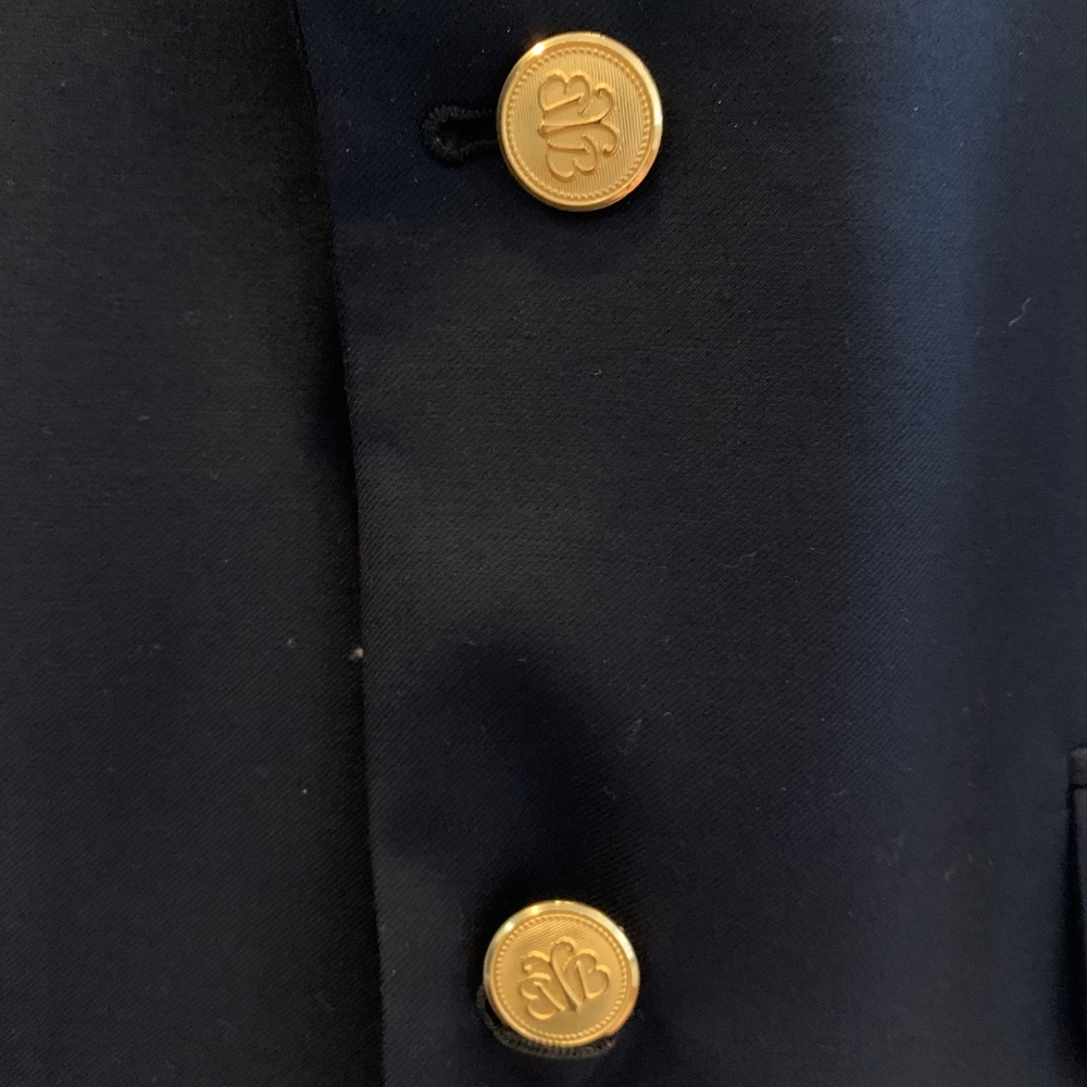 Vintage Brooks Brothers Mens Navy Blue Saxxon Madison Blazer-01 - Picture 7 of 9